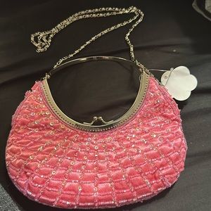 Pink evening bag